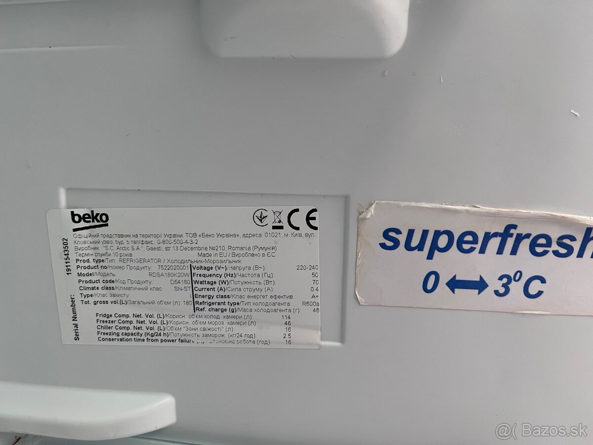 Chladnička s mrazničkou 70 € - 7