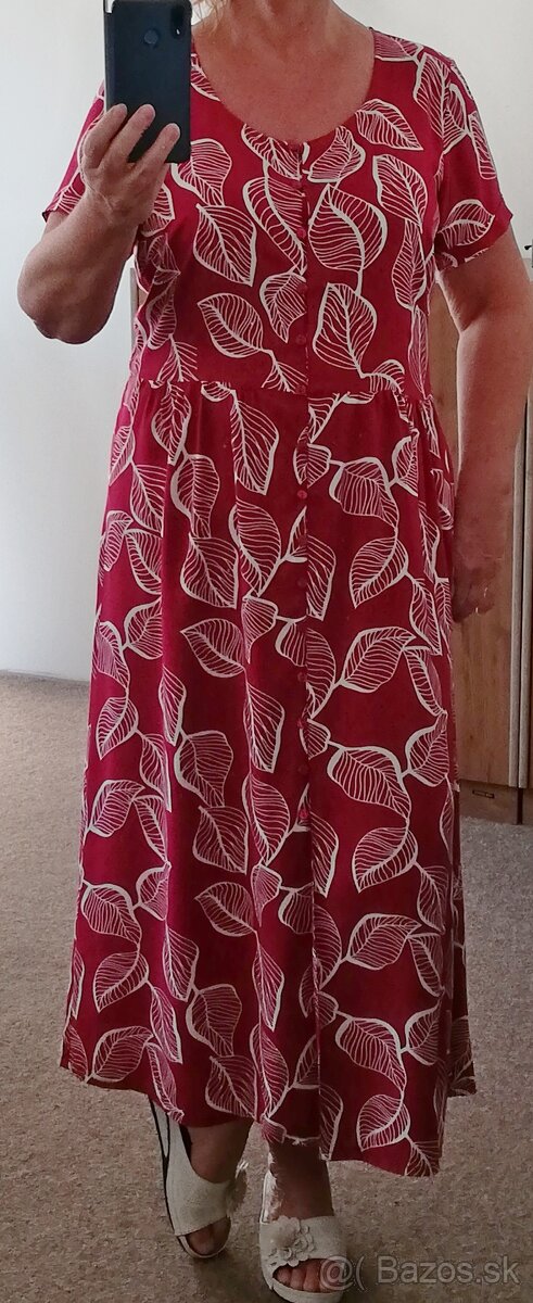 Letné bordové šaty - 7