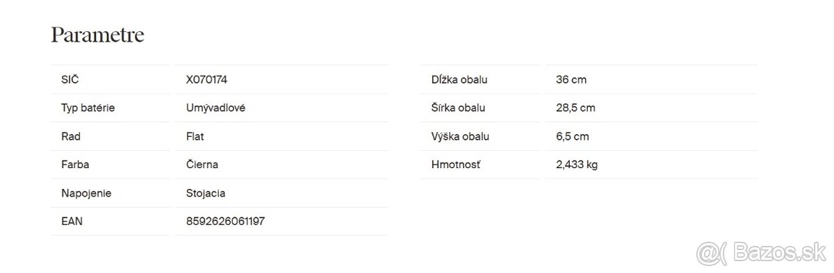 Umývadlová / drezová batéria RAVAK Flat FL 016.20 - 7