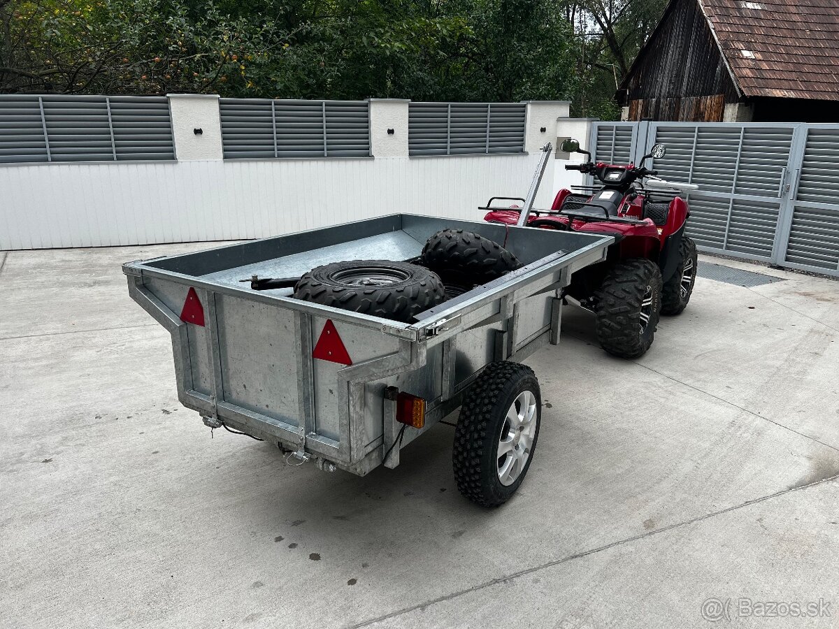 Kawasaki Brute Force 750+Výklopný Vozík+Radlica na sneh - 7