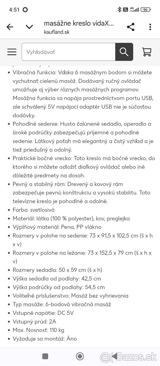 Predám masážne kreslo. - 7