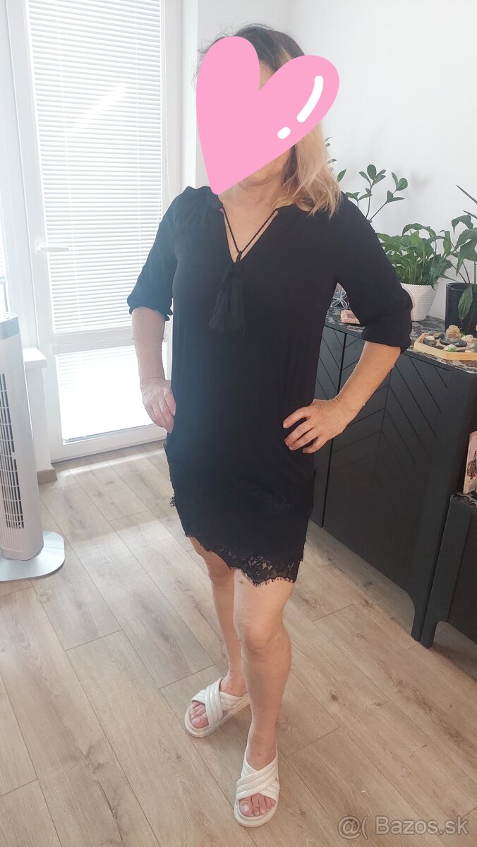 Sifonove čierne saty - 7