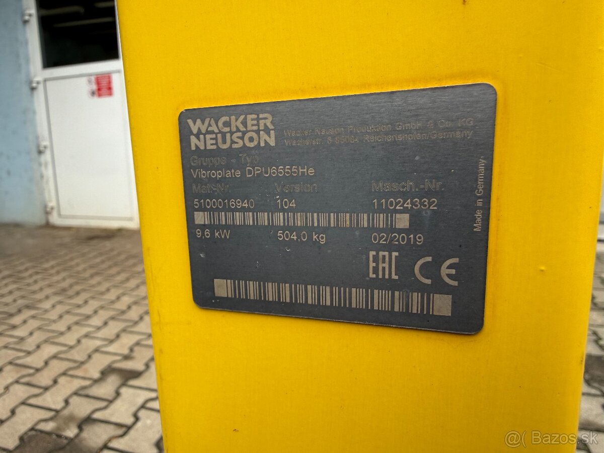 Wacker Neuson DPU6555He 2019 504kg vibračná doska - 7
