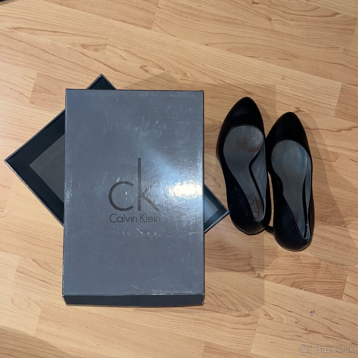 Calvin Klein spoločenské čierne lodičky - 7