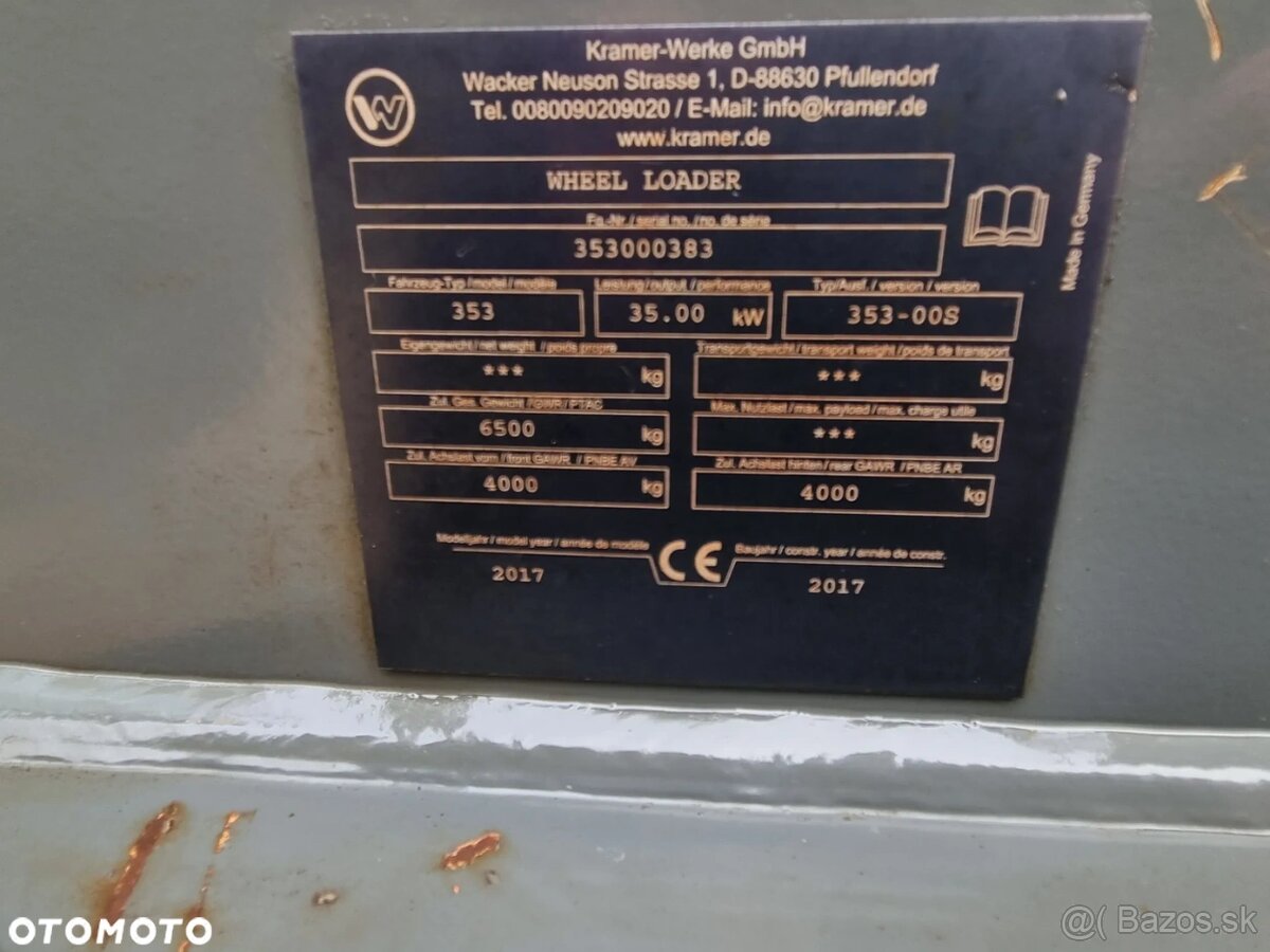 Kolesový nakladač Kramer 5075 353 ako nový dovoz z Nórska 20 - 7