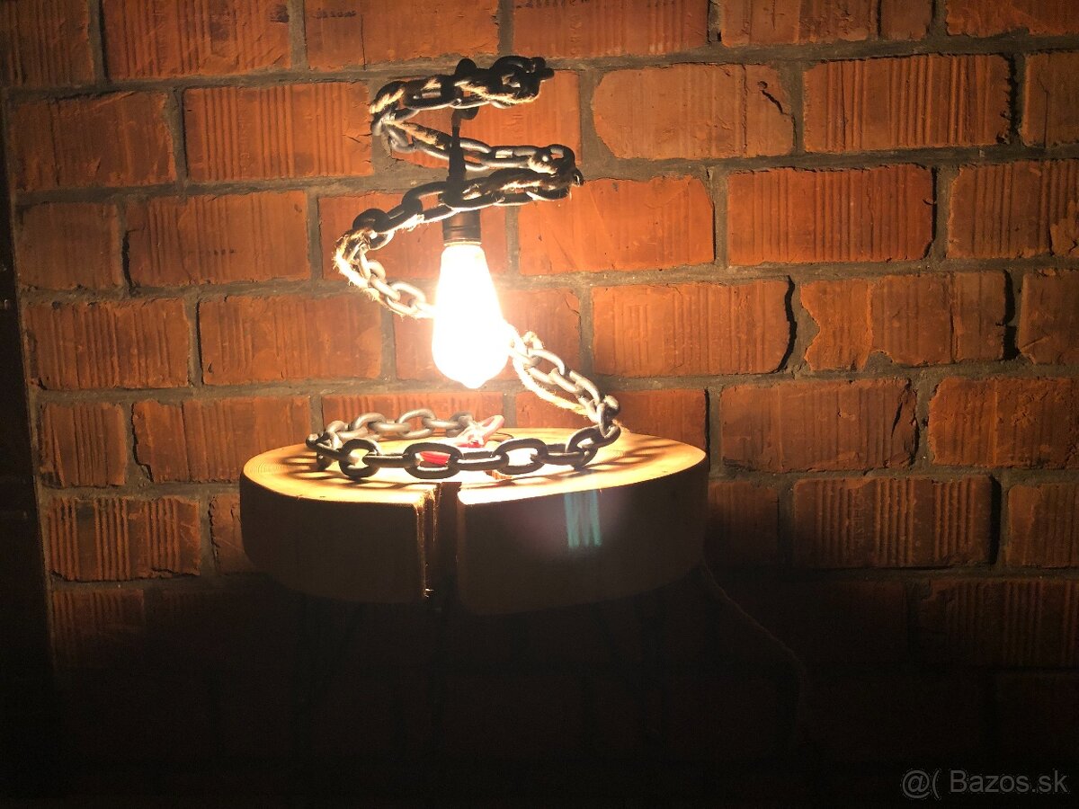 Unikátna lampa z reťaze a háku - 7