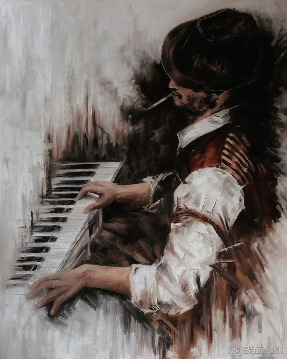 Ručne maľovaný obraz - olejomaľba - portrét - 7