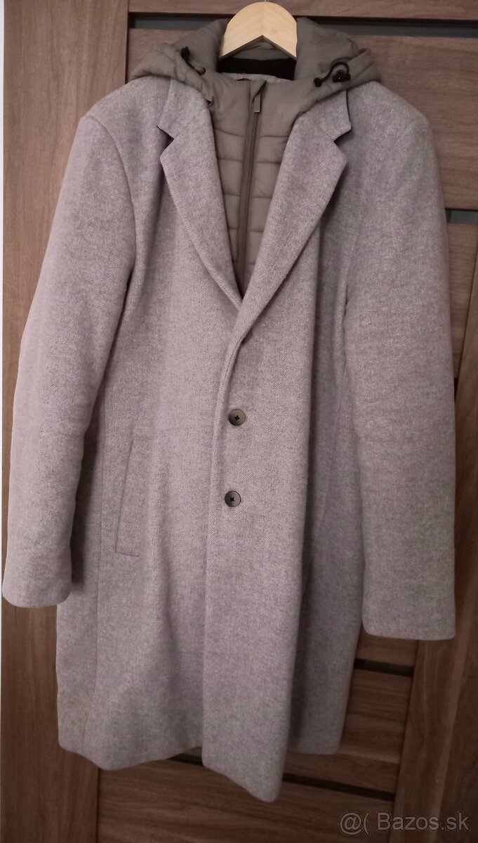 Pánsky kabát s prímesou vlny XL - 7