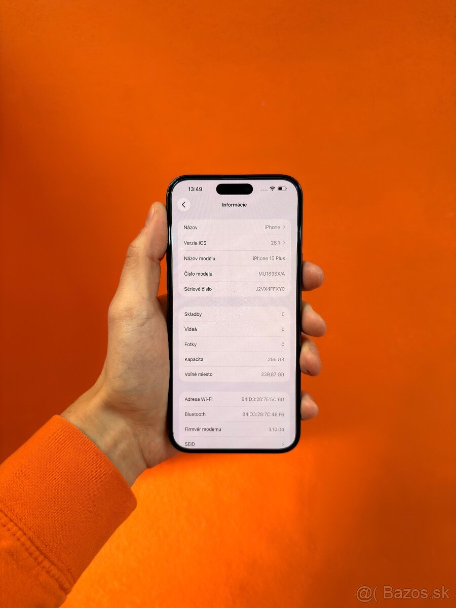 Apple iPhone 15 Plus 256gb - Black - Záruka - 7