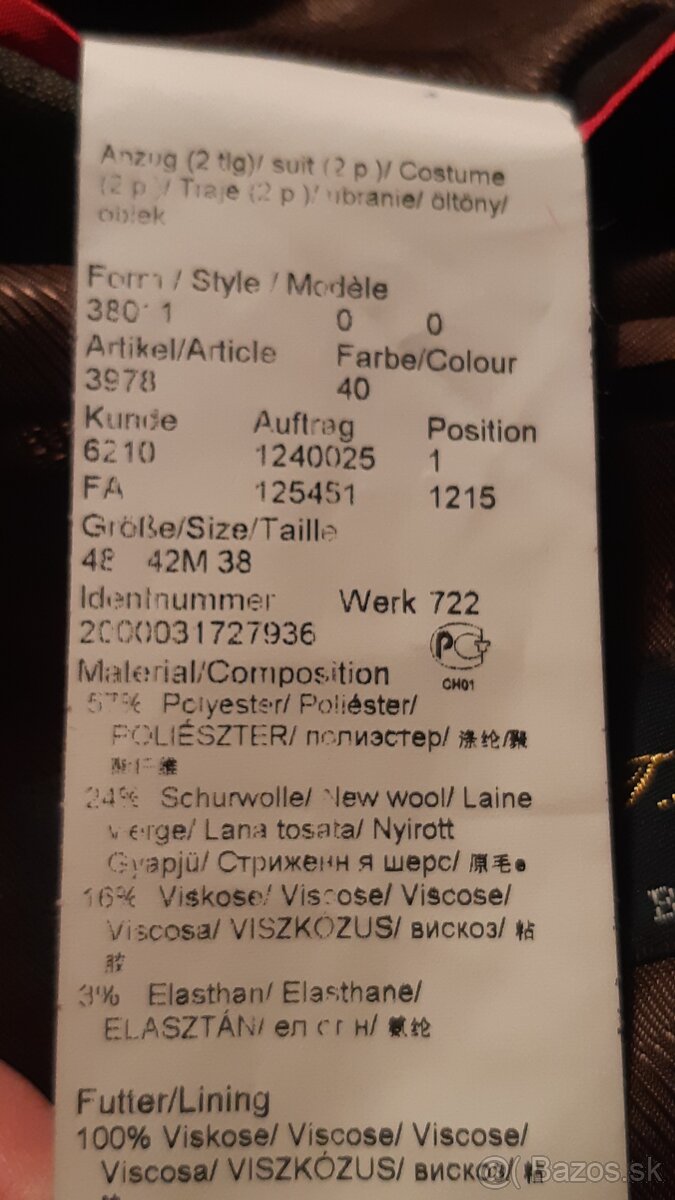 Predám oblek DANIEL HECHTER - 7