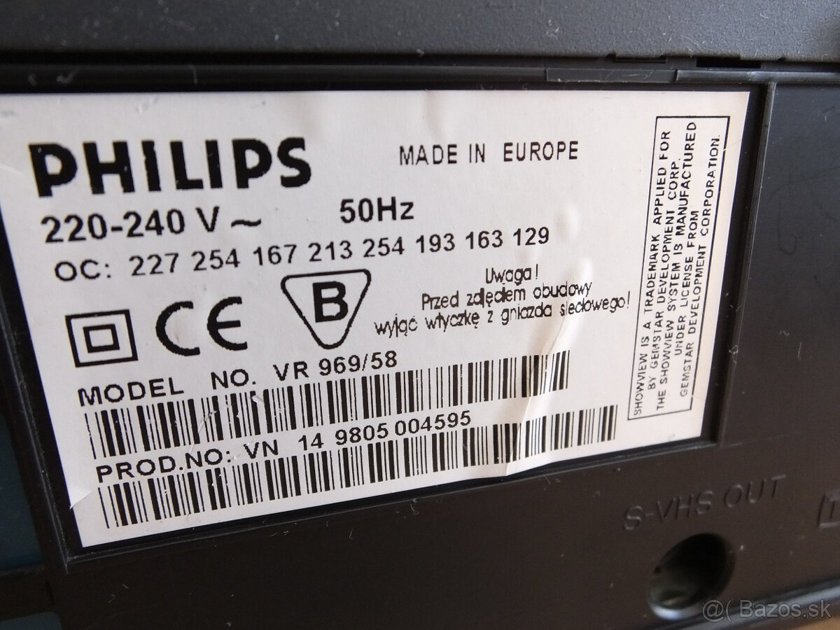 Philips VR969 S-VHS Videorec. + dialkové Znova v ponuke - 7