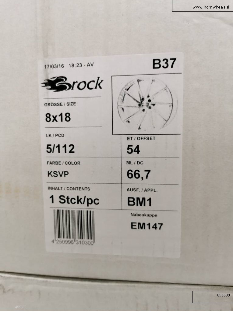 Alu disky Škoda Octavia 8x18 ET54 5x112 1240 - 7