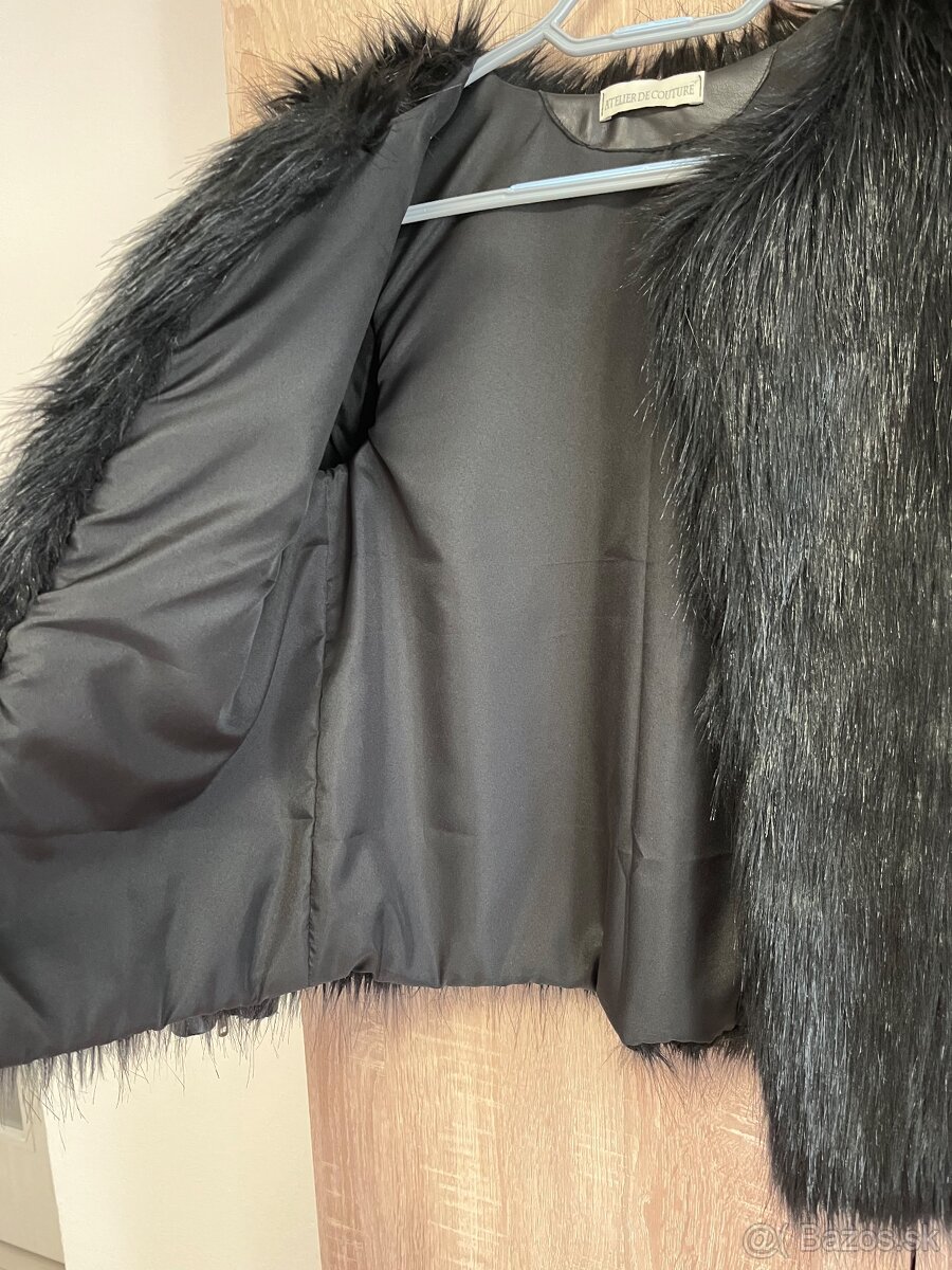 Nádherný dámsky kabatik - rukávy z pravej kože - 7