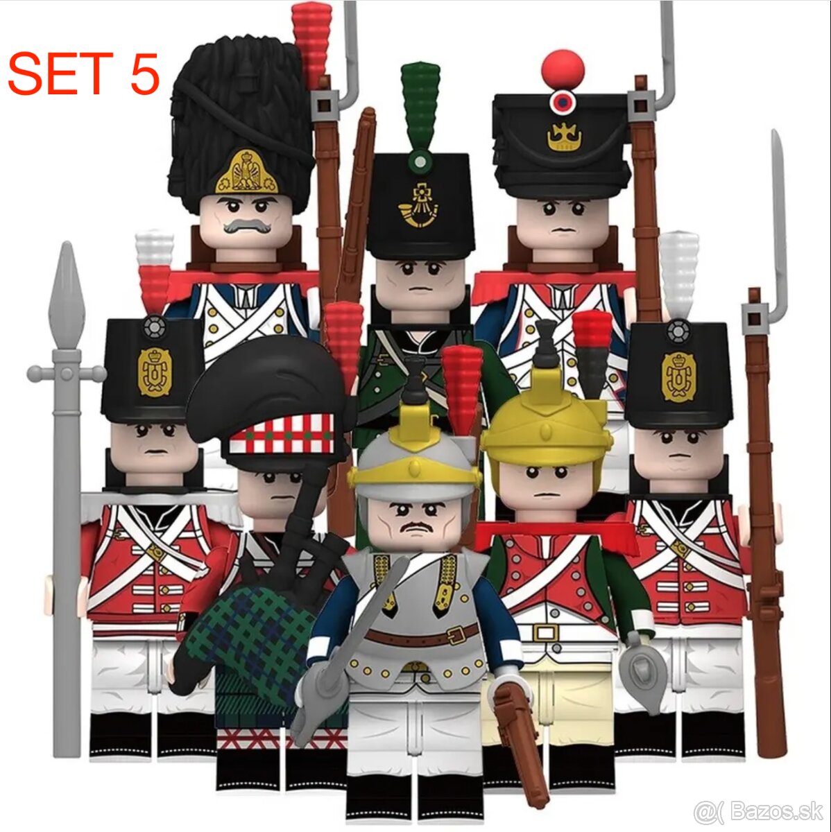 Figúrky Rytieri 1 (8ks) - typ lego, nové, nehrané - 7