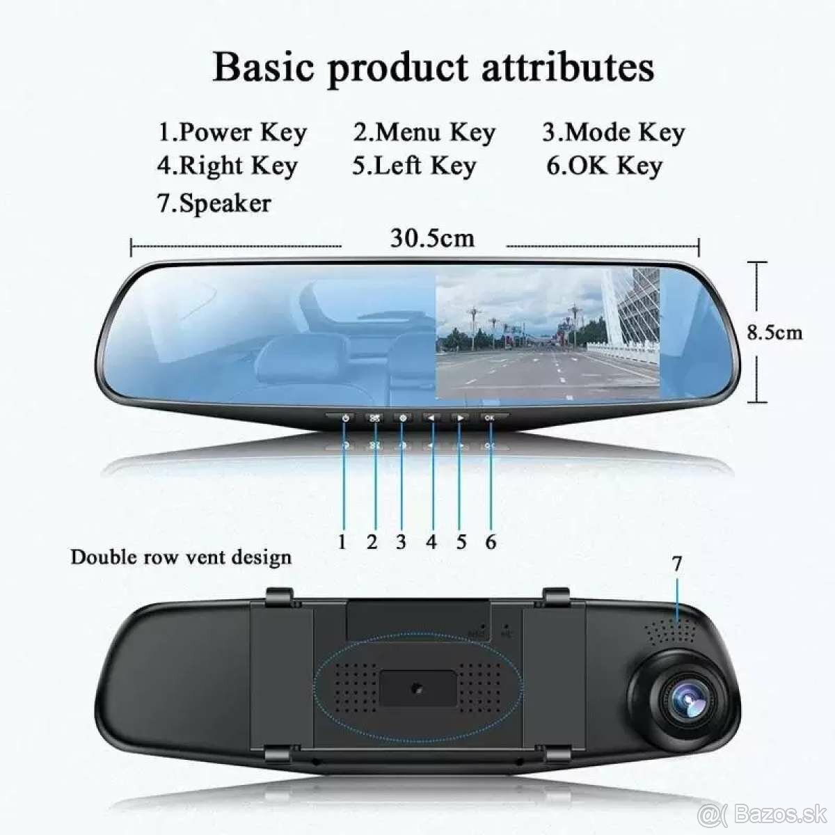 Nová kamera do auta – duálna na zrkadlo - 7