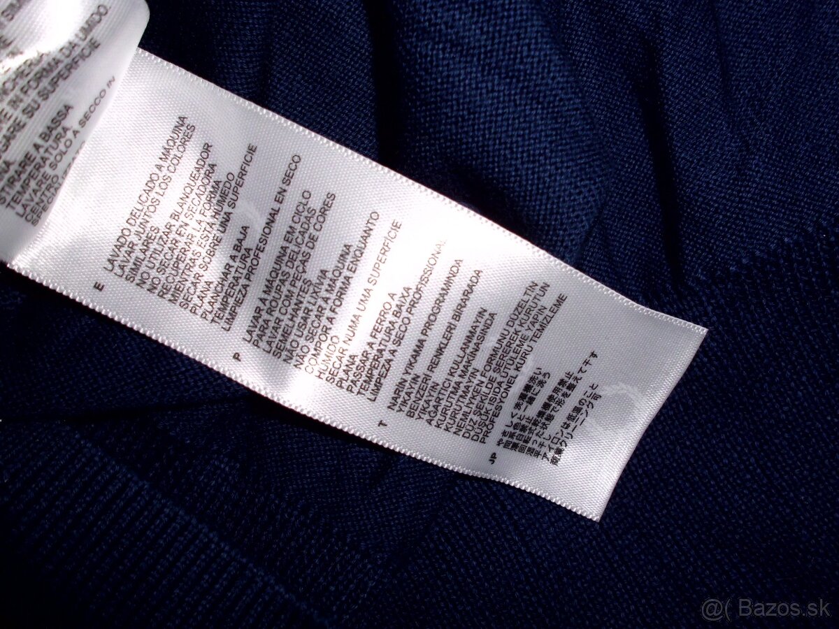 Fred Perry pánsky sveter tmavomodrý bavlna XL - 7