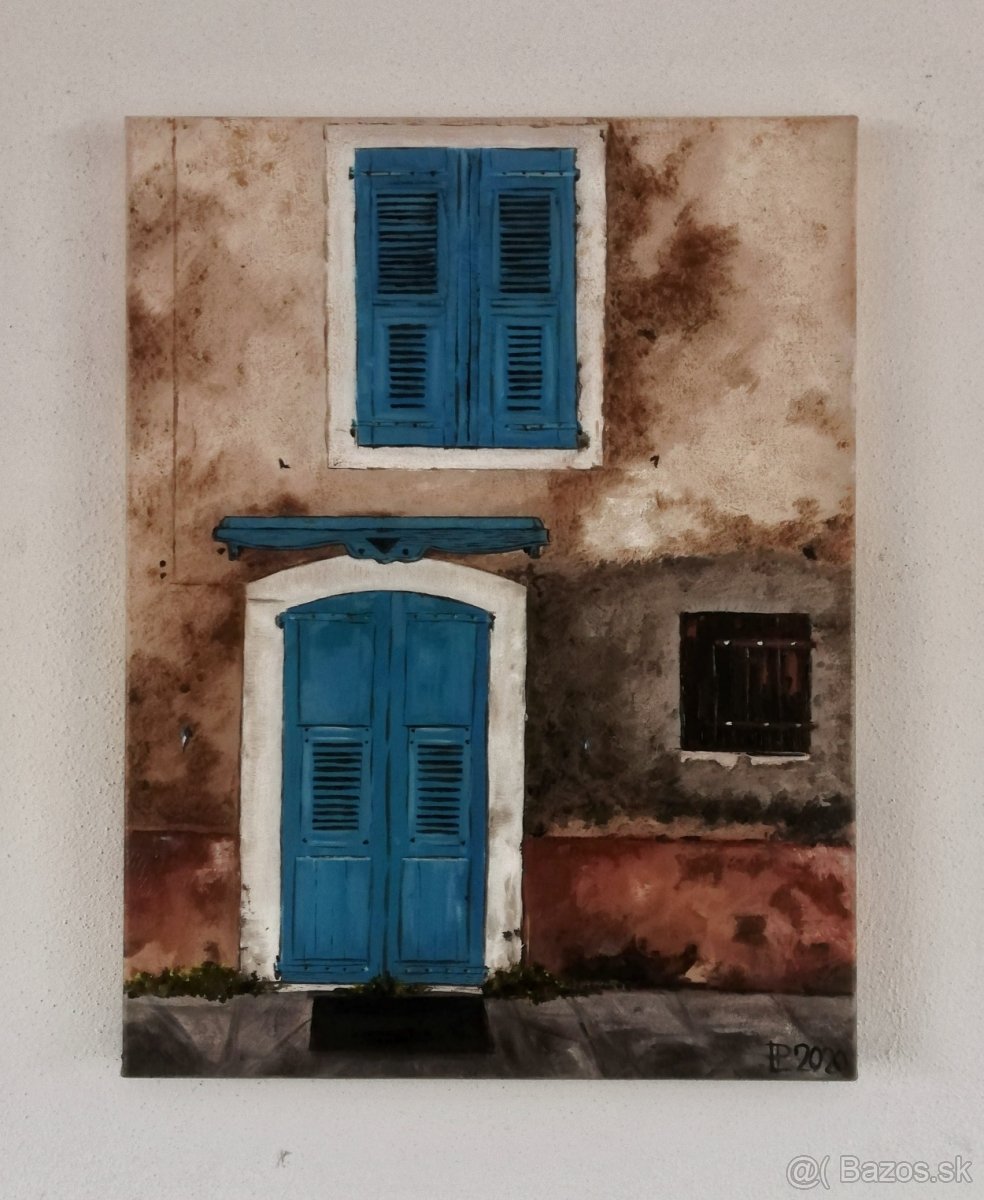 Ručne maľovaný obraz - Olejomaľba - Mestá a budovy - 7