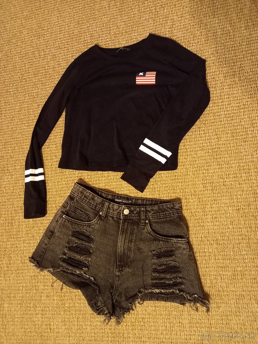 Dievč. rifle, nohavice, elasťáky veľ.XS,S, 164 + bunda - 7