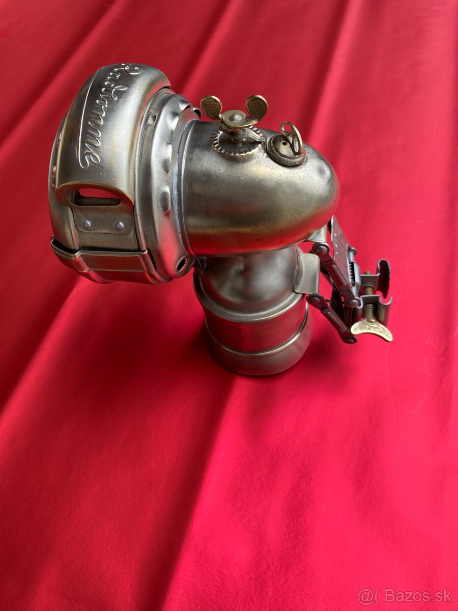 Karbidová lampa na historický bicykel. - 7