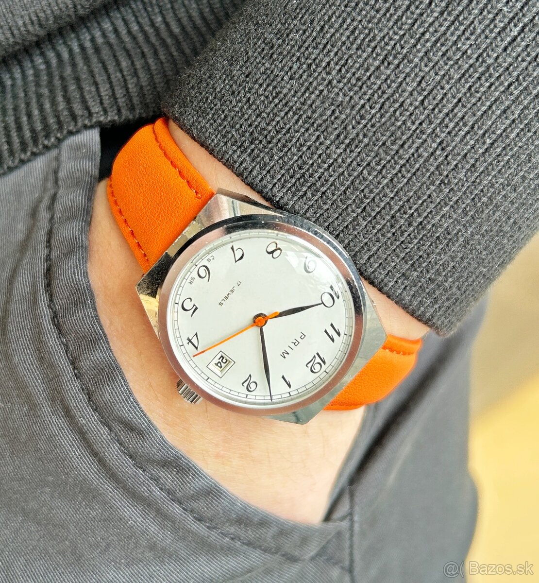 Československé mechanické vintage retro hodinky PRIM Breguet - 7