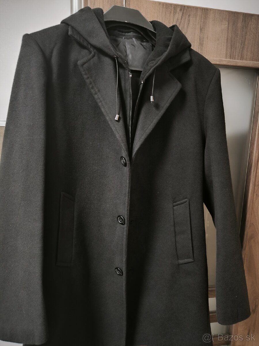 Pánsky čierny oblek č.50 + kabát - 7