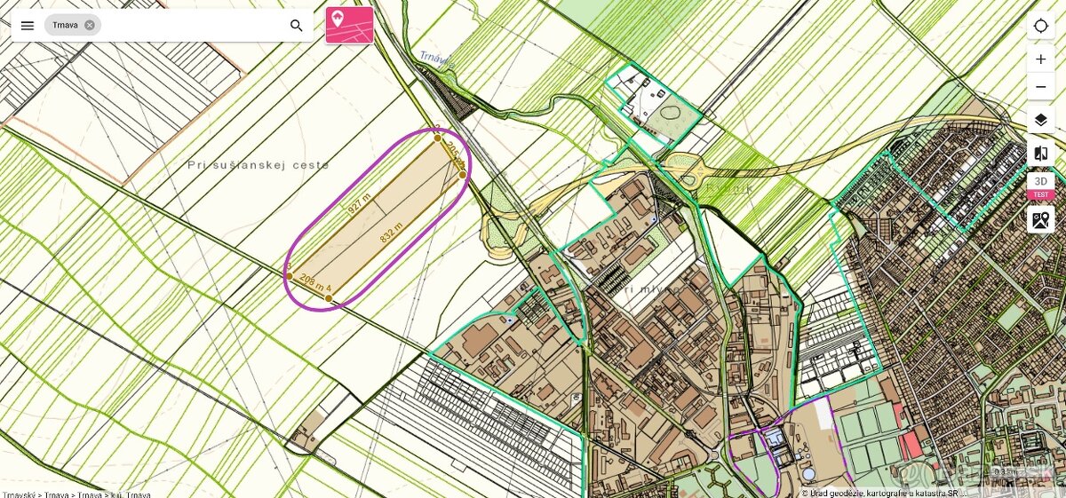 PNORF – investičný pozemok, 174 763 m2, Trnava - Západ - 7