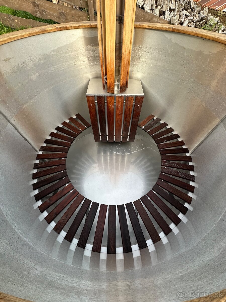 Nerezová kúpacia kaďa / vírivka na záhradu – pre 4 až 6 osôb - 7