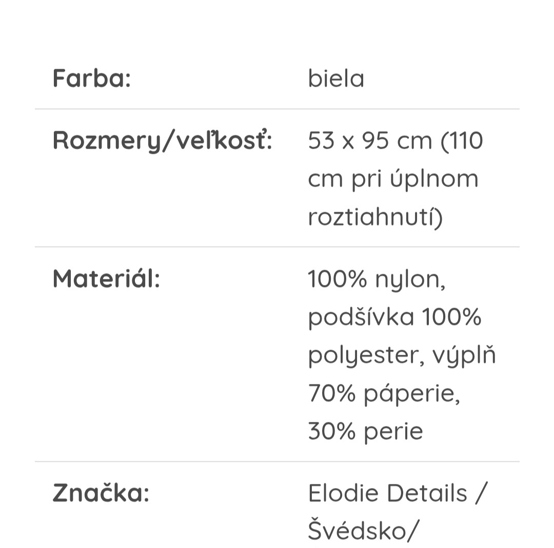 Elodie Details Vankúš z peria do kočíka - Lily White - 7