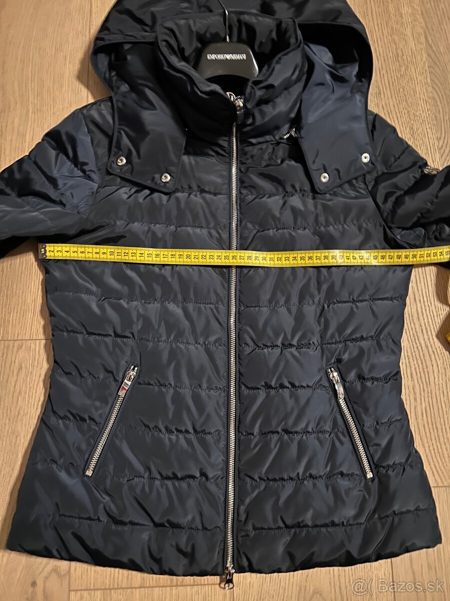 Armani bunda modrá s kapucňou - 7
