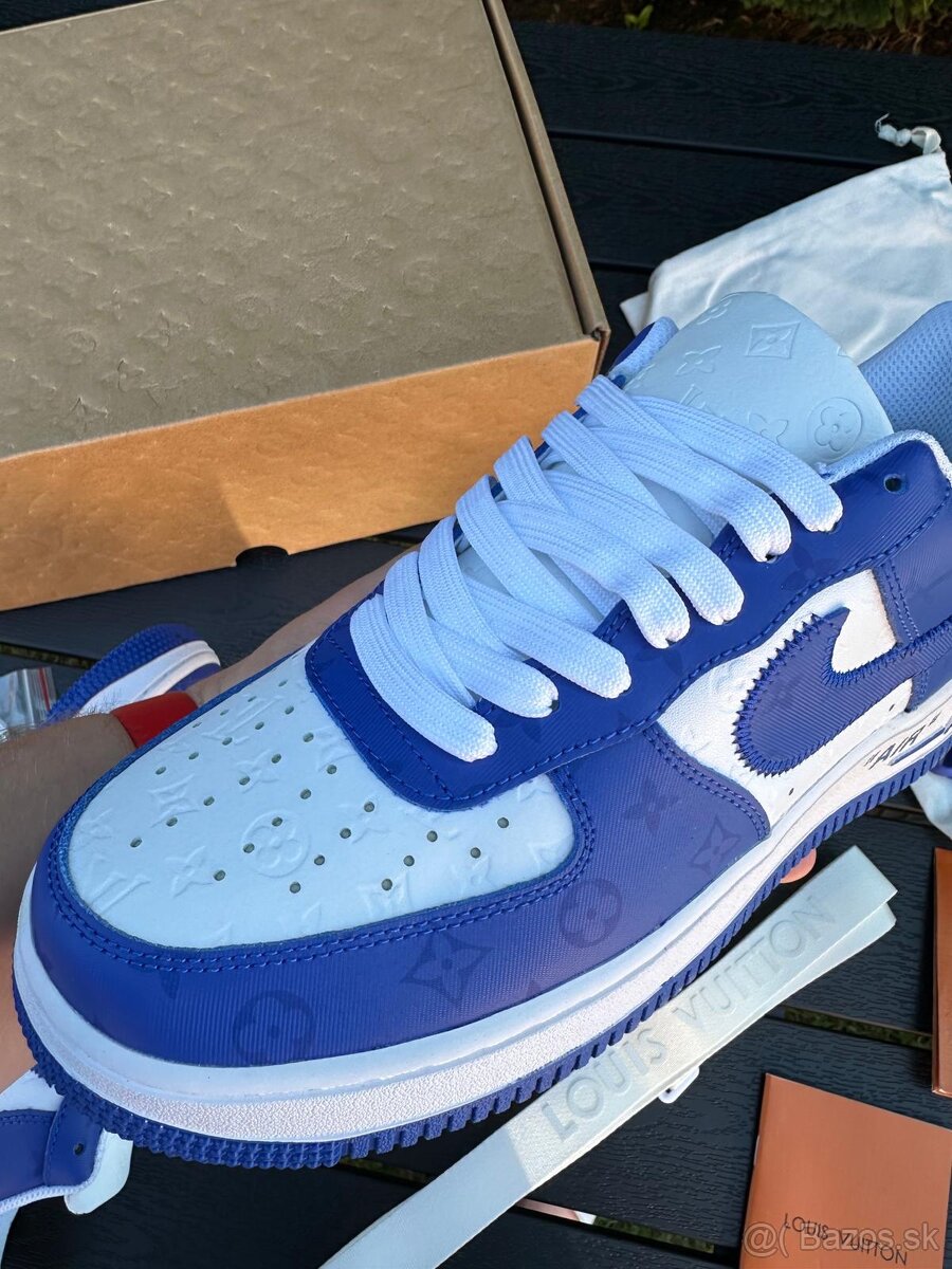 NIKE AIR FORCE 1 LOW LOUIS VUITTON VIRGIL ABLOH WHITE ROYAL - 7