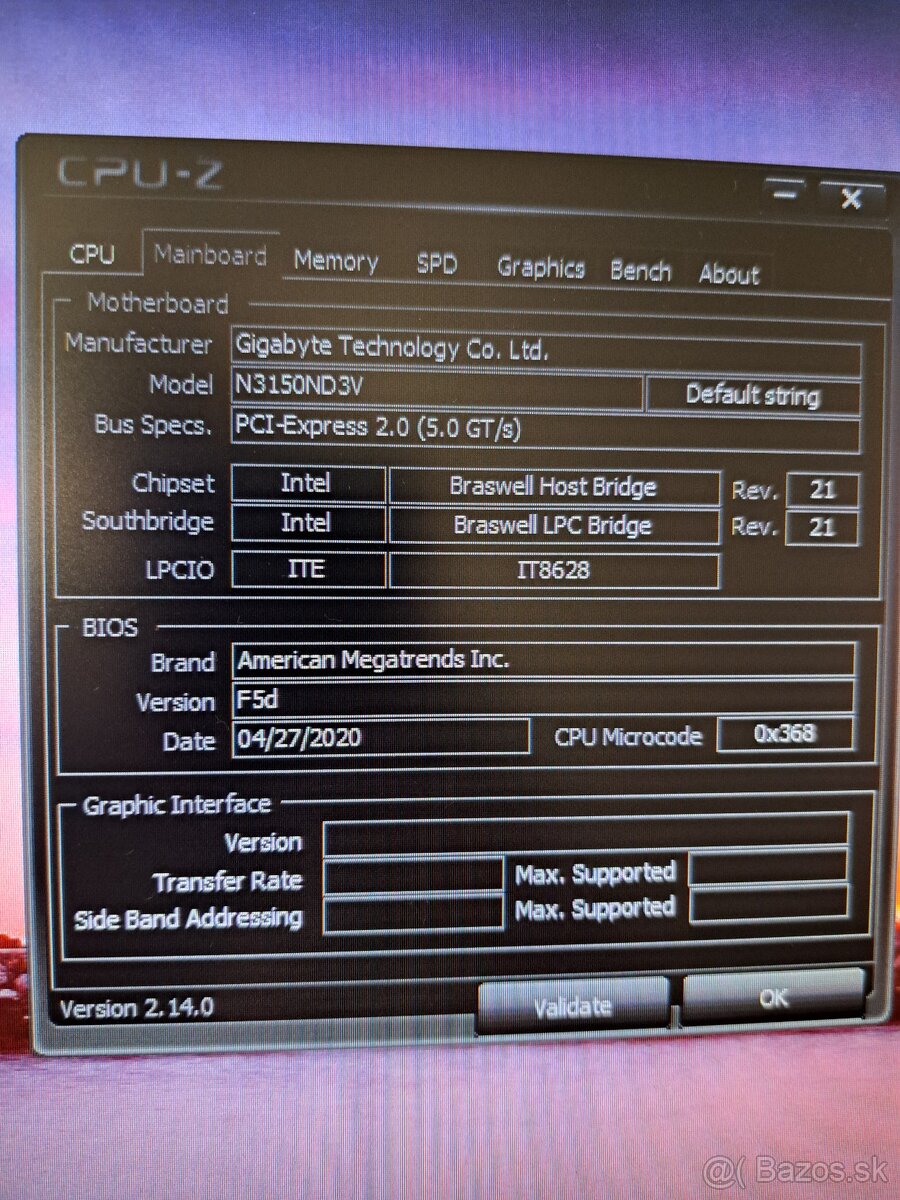 GA-N3150N-D3V Mini ITX 4jadro+grafika+8GB - 7