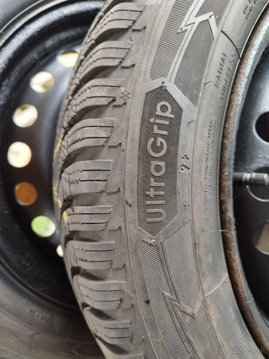 Predám plechové disky R16 so zimnými pneumatikami - 7