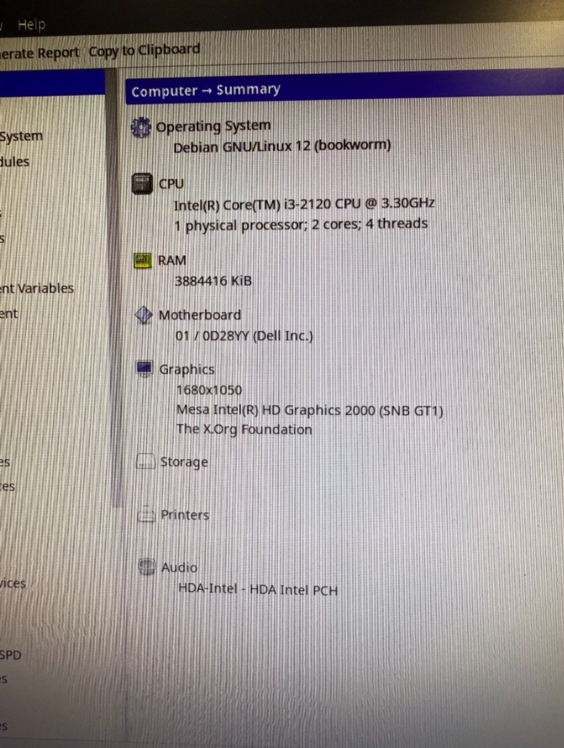 Počítač Dell OptiPlex 790 – i3-2120 / LINUX MX / 4GB / 250HD - 7