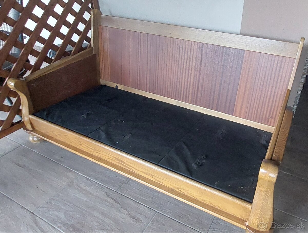 Kožené kreslo, gauč korpus, starožitné kreslo - 7