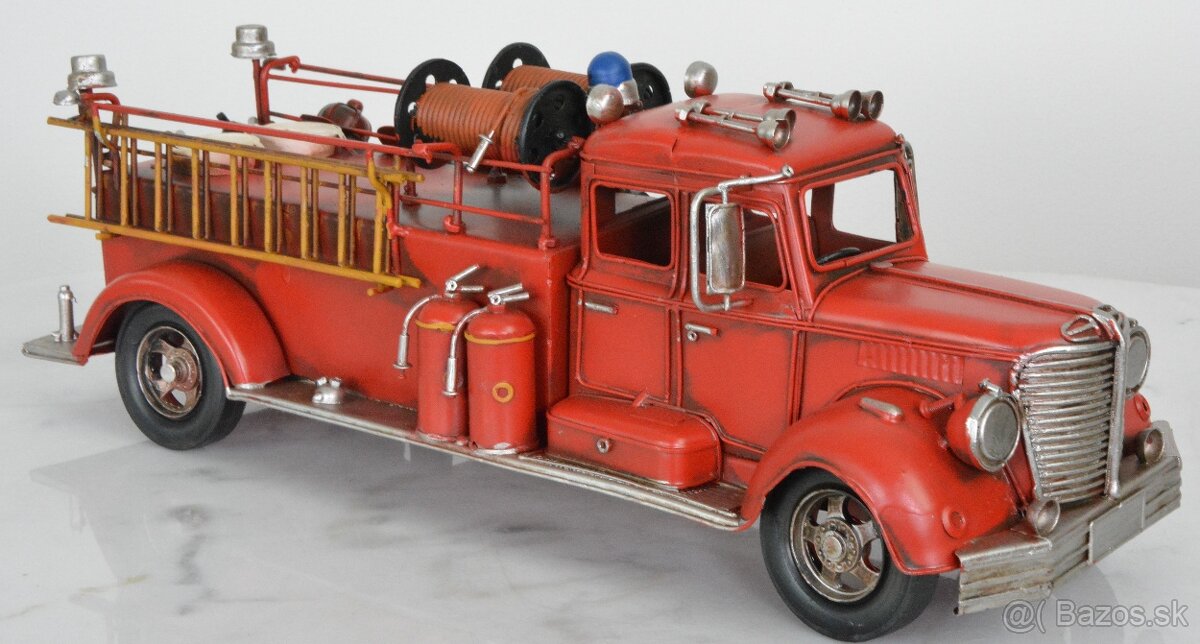 Retro kovový model - Hasiči XXL - 7