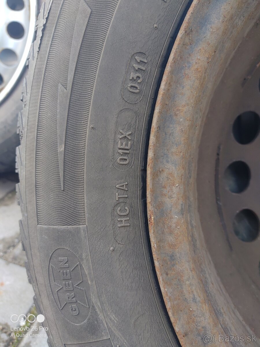 Predám disky 51/2Jx14 ET39 + zimné pneu Nankang 175/70R14 - 7