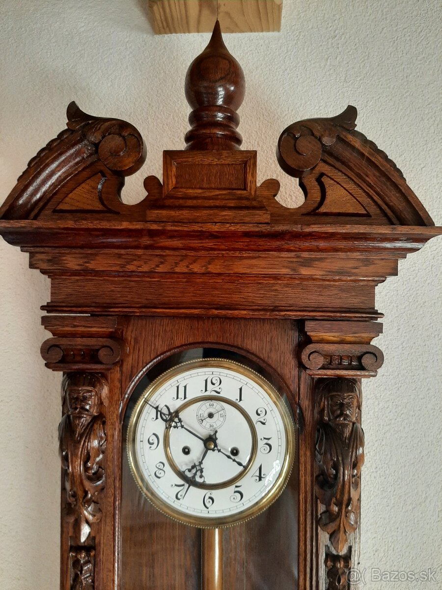 Starožitné figurálne, nástenné hodiny TH 1880. - 7
