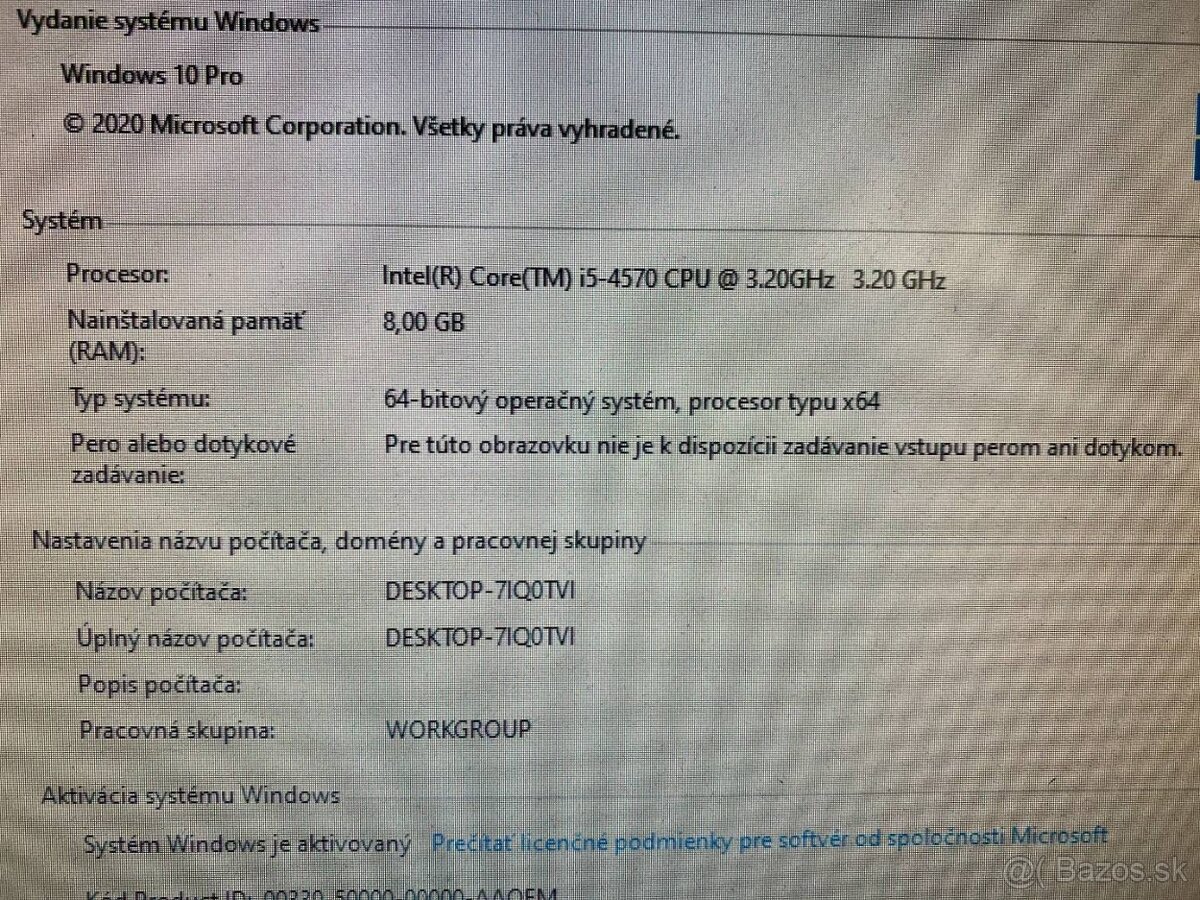 Počítač Dell 9020.Intel i5-4570 4x3,20GHz.8gb ram.240gb SSD. - 7
