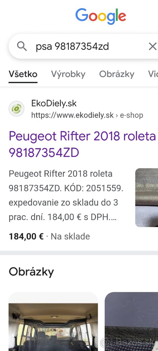 Roletka do kufra Peugeot Rifter - 7