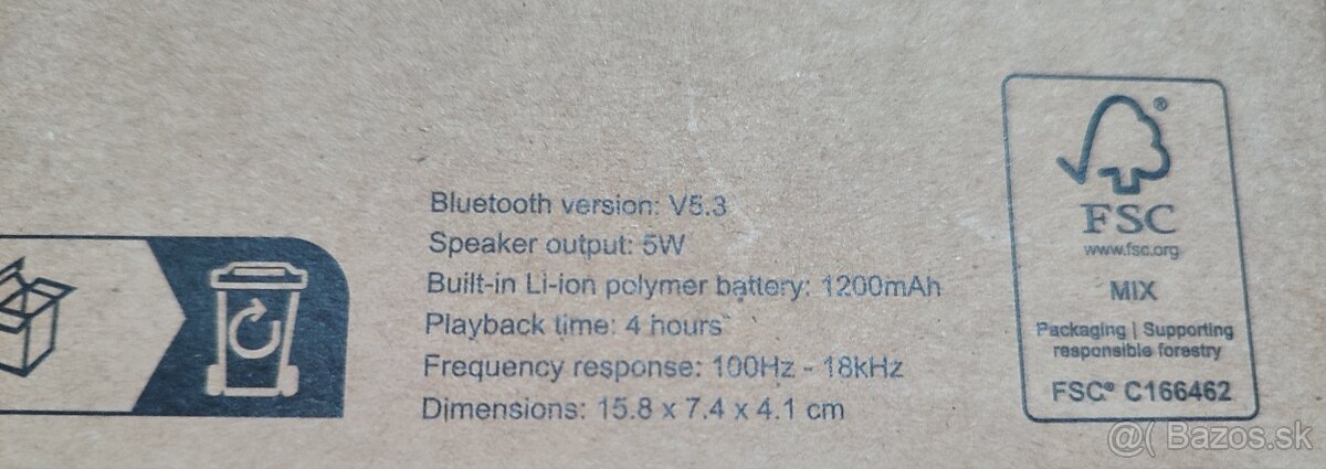 Bluetooth reproduktor Stark 2.0 5W IPX5 (biely davidof) - 7