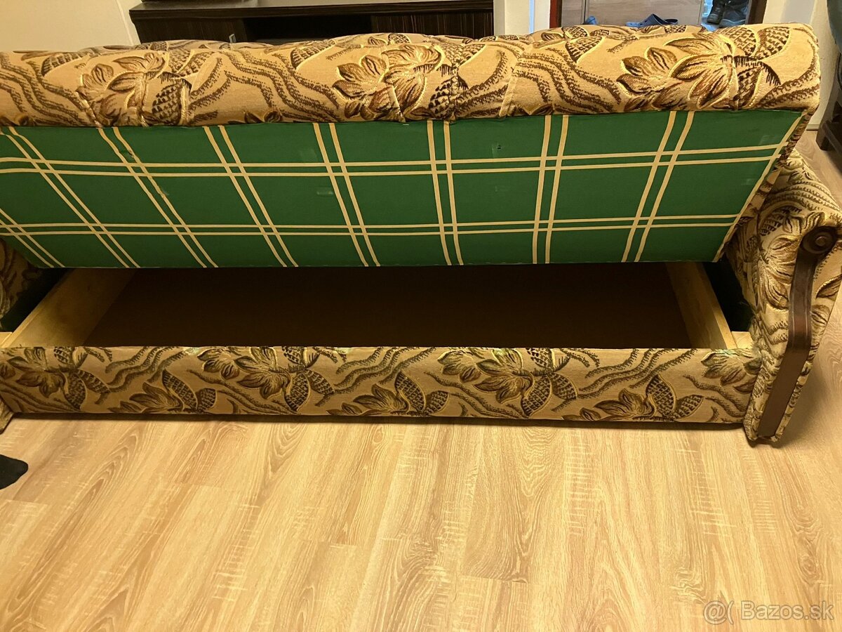 Predám retro sedačku komplet aj s kreslami a taburetmi - 7