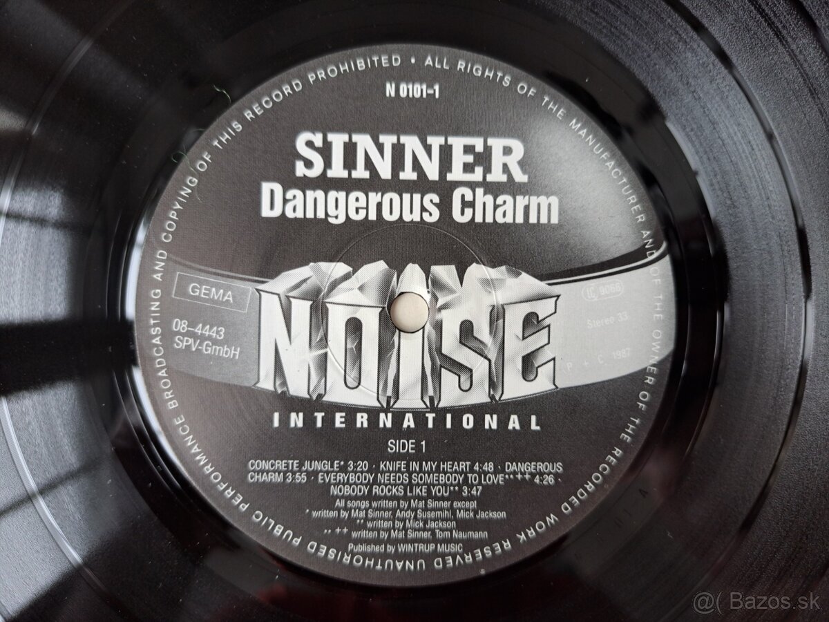 Lp SINNER - Dangerous CHarm / NM - 7