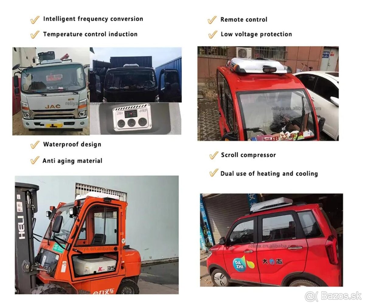 Strešná klimatizacia 12 V 24 V s kúrením - 7