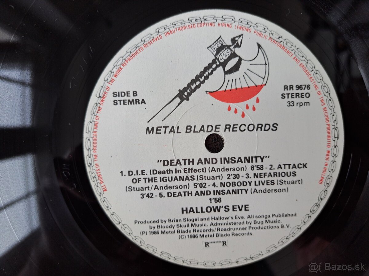 Lp HALLOWS EVE - Death & Insanity - 7