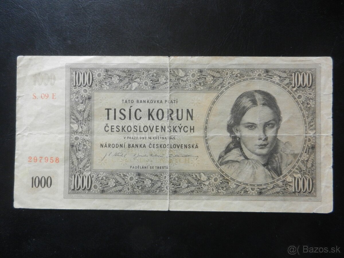 Bankovka 1000Kčs 1945 - 7