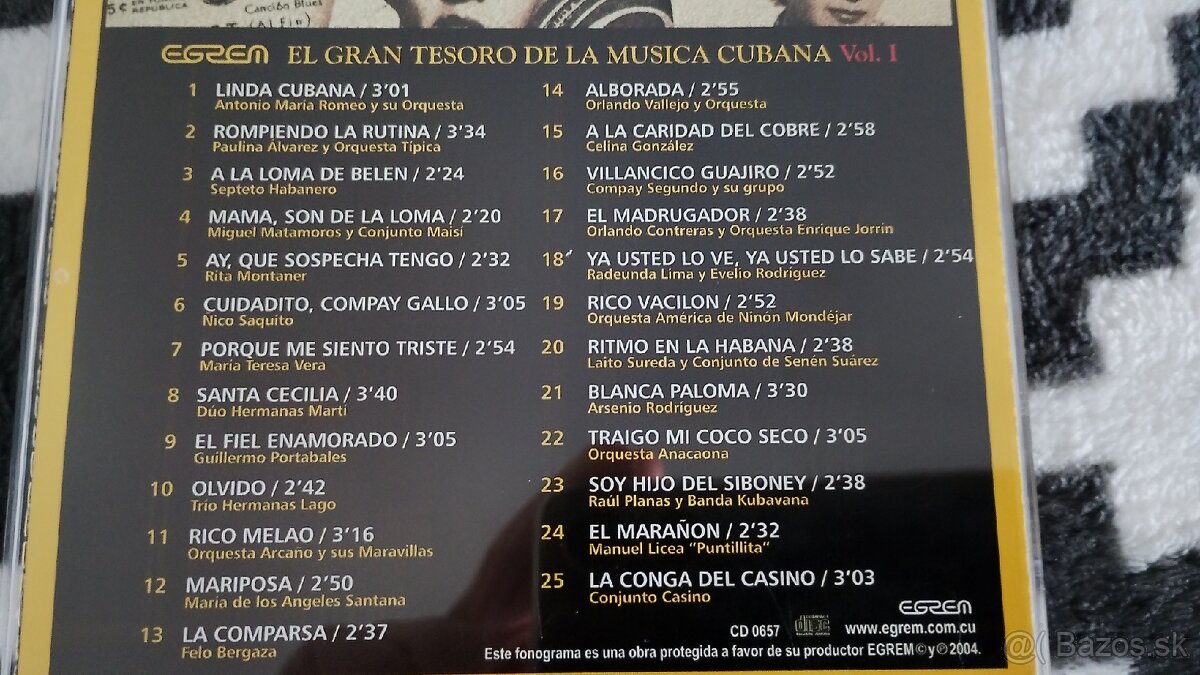 Predám kompiláciu 8CD El Gran Tesoro De La Música Cubana
- 7