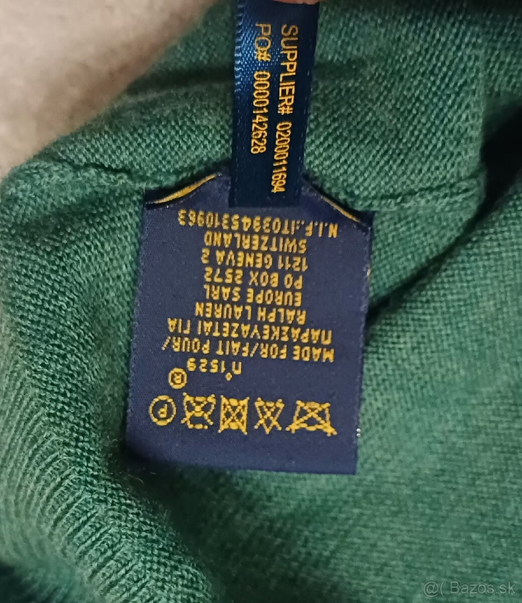 Ralph Lauren zelený 100% wool - 7