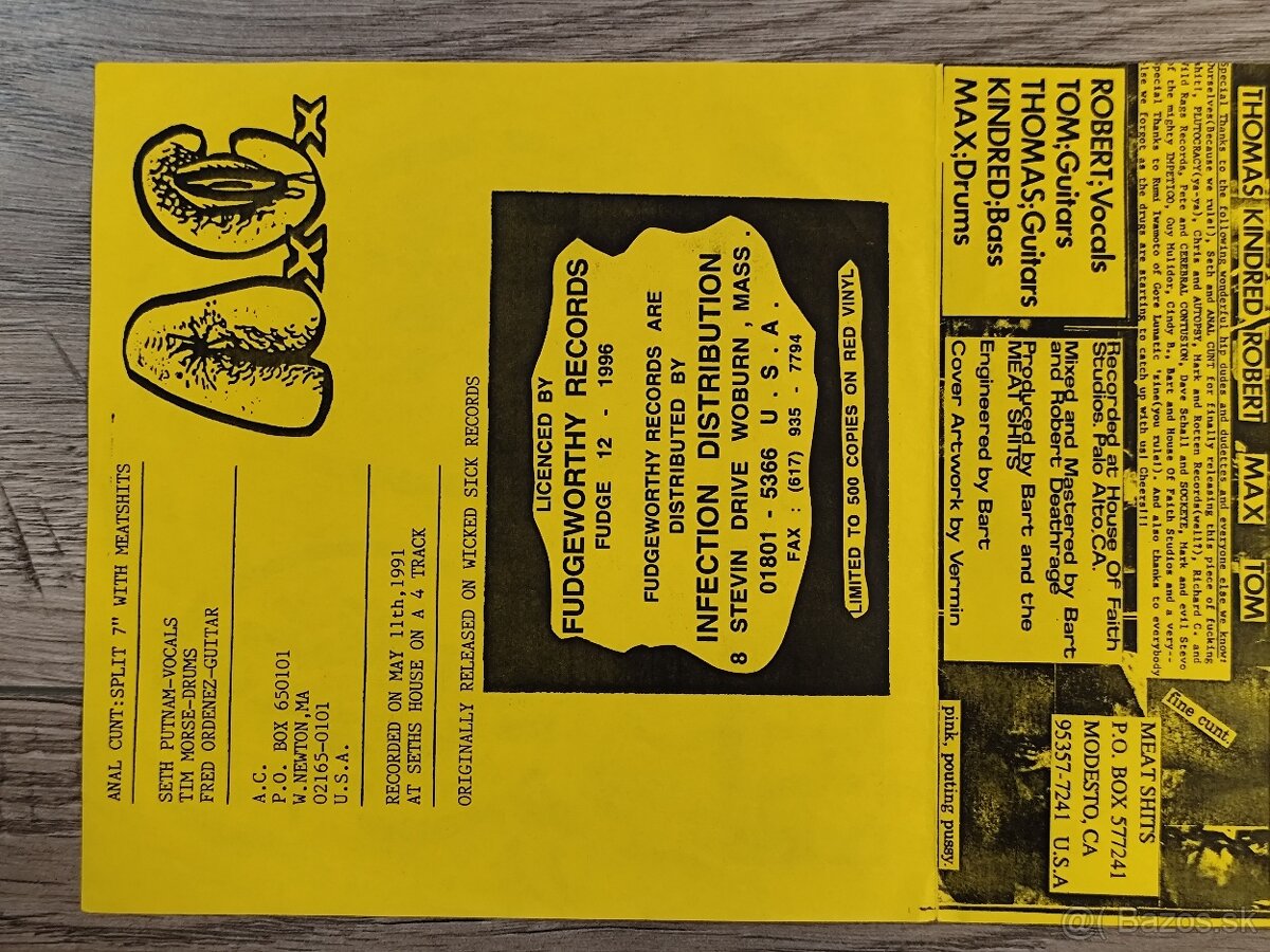A.C. / MEAT SHITS - 1991 / 1996 split 7"EP -REPRESS- - 7