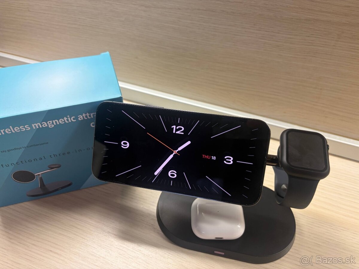 Bezdrôtová nabíjačka 3-v-1 ( nová ) - 7