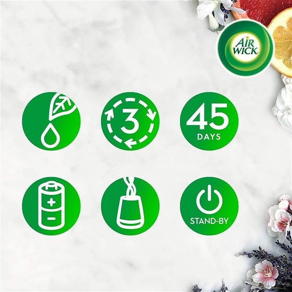 AIR WICK Aróma vaporizér, čierny + náplň – Zvodná vôňa ruže - 7